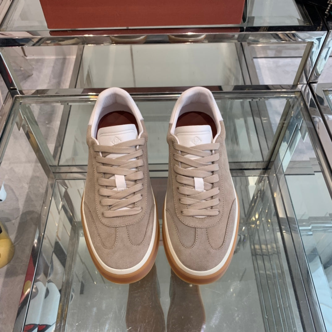LP TENNIS WALK SNEAKERS LIGHT BROWN SUEDE - 35