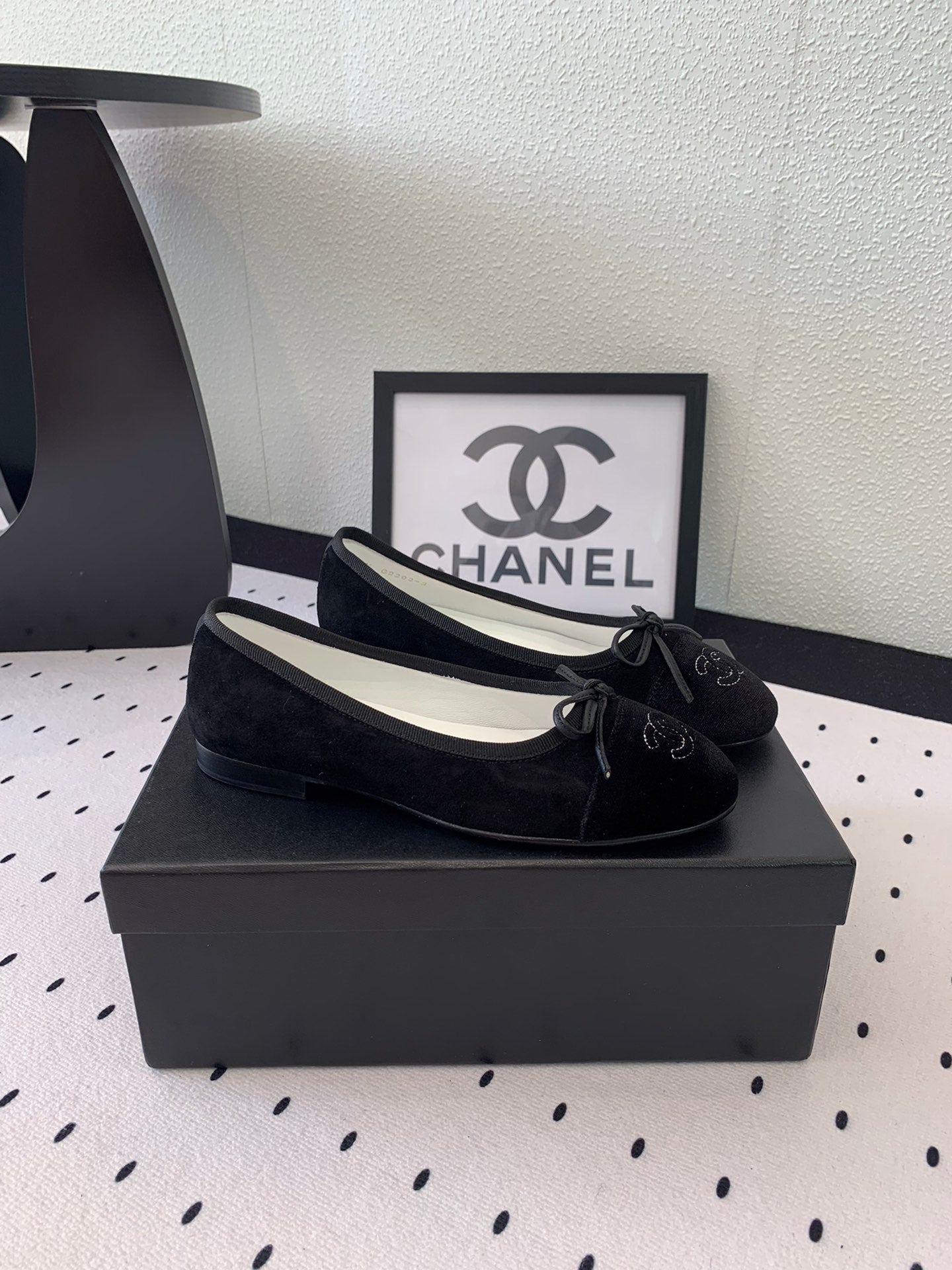 BALLET FLAT BLACK VELVET - 34