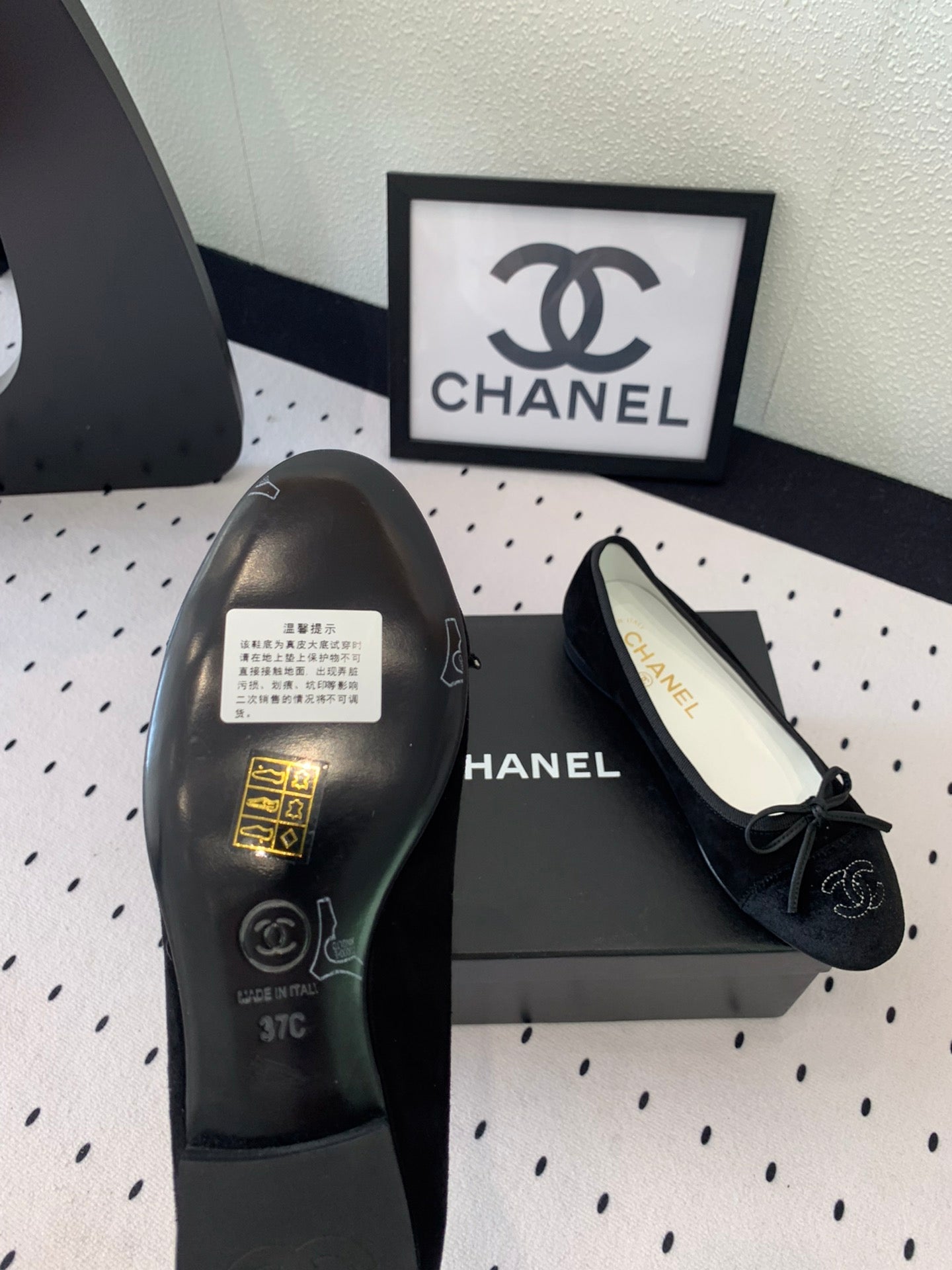 BALLET FLAT BLACK VELVET - 34