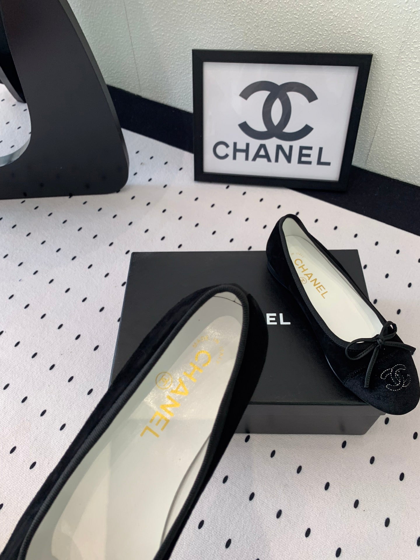 BALLET FLAT BLACK VELVET - 34