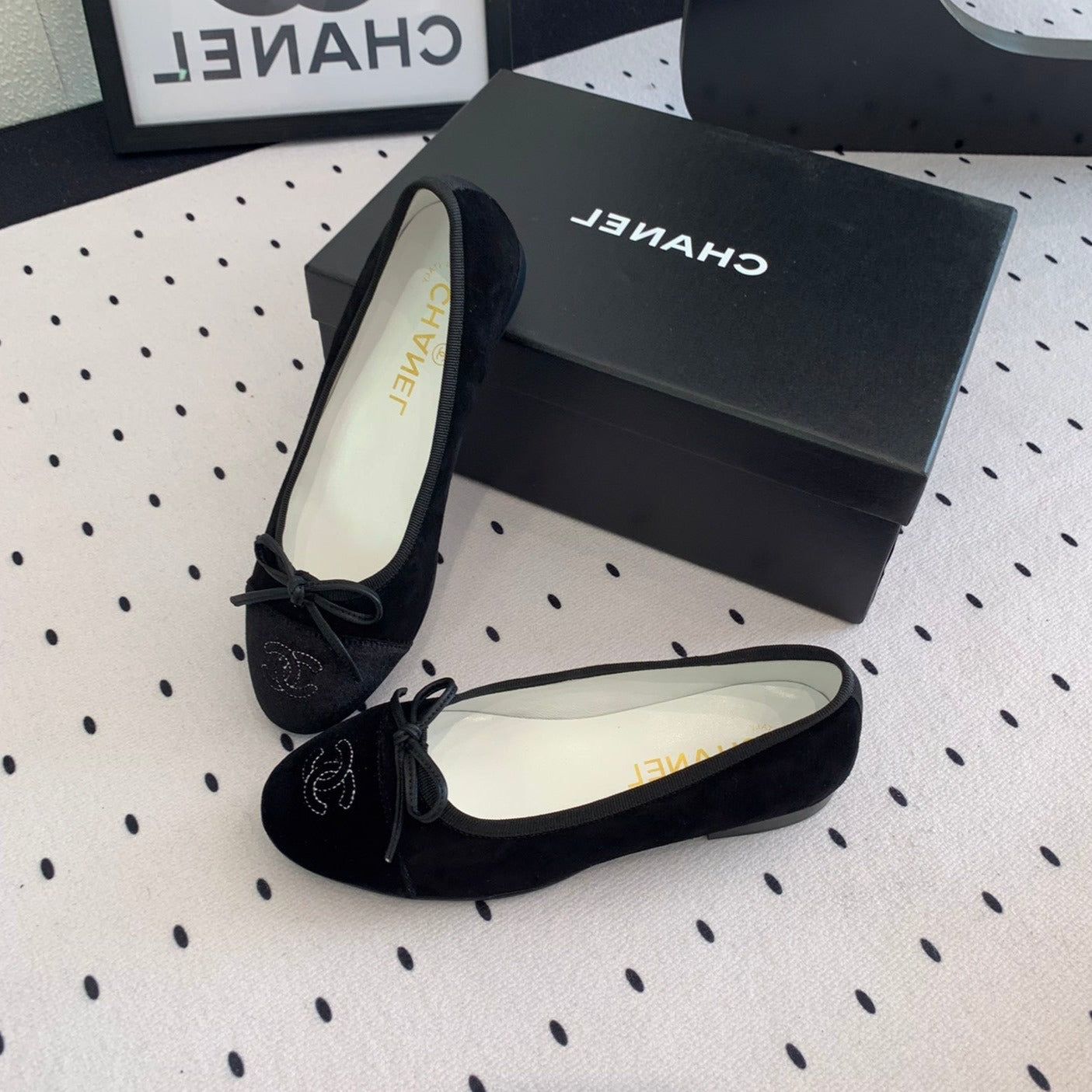 BALLET FLAT BLACK VELVET - 34
