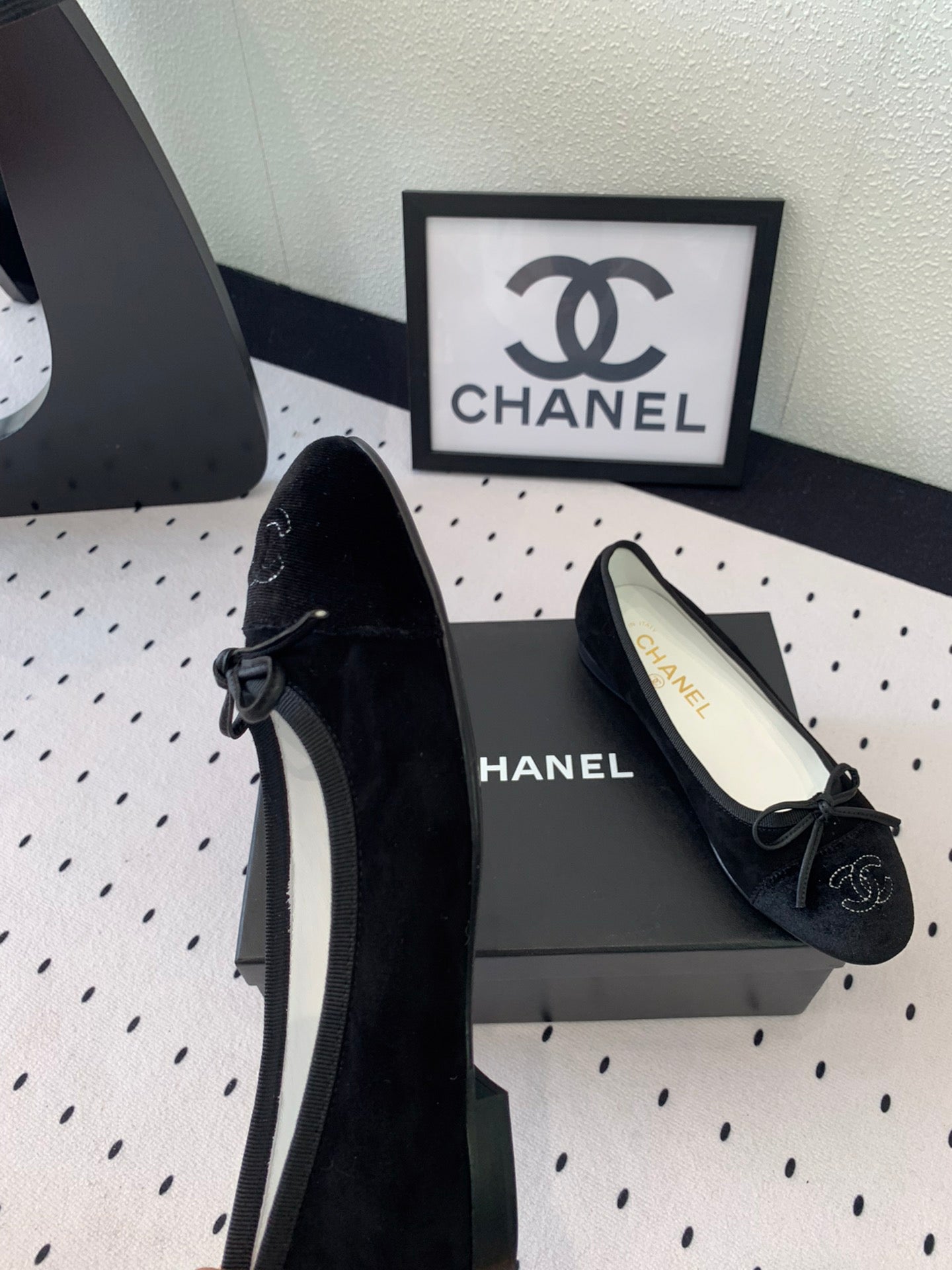BALLET FLAT BLACK VELVET - 34
