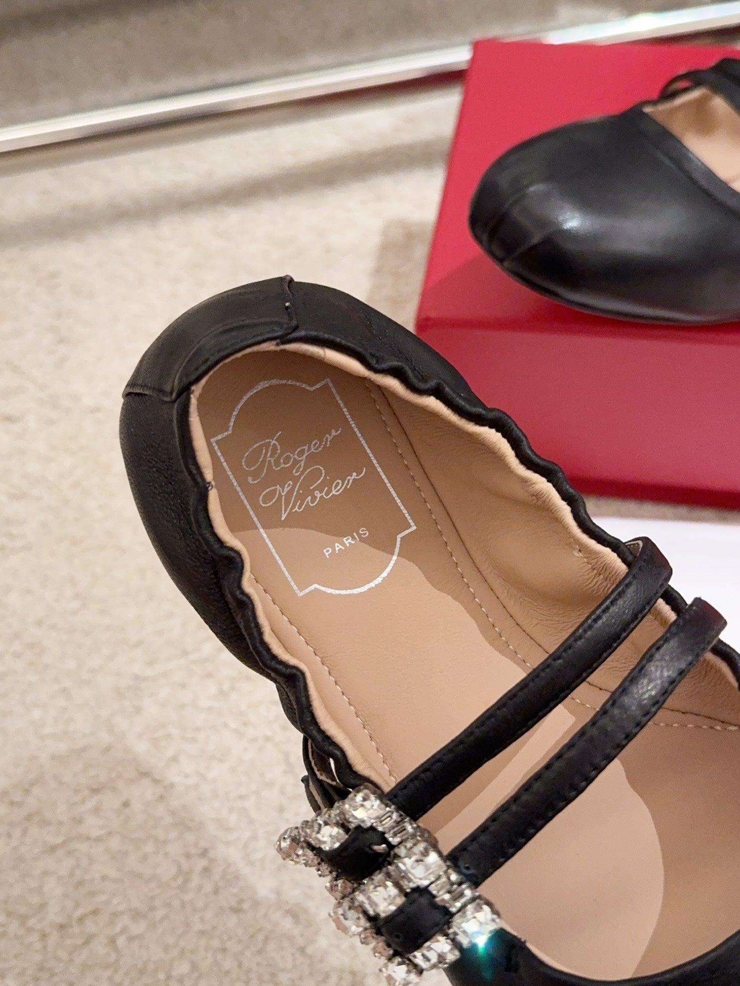 MARY JANES WITH TWO STRAPS IN BLACK SOFT LAMBSKIN - 34