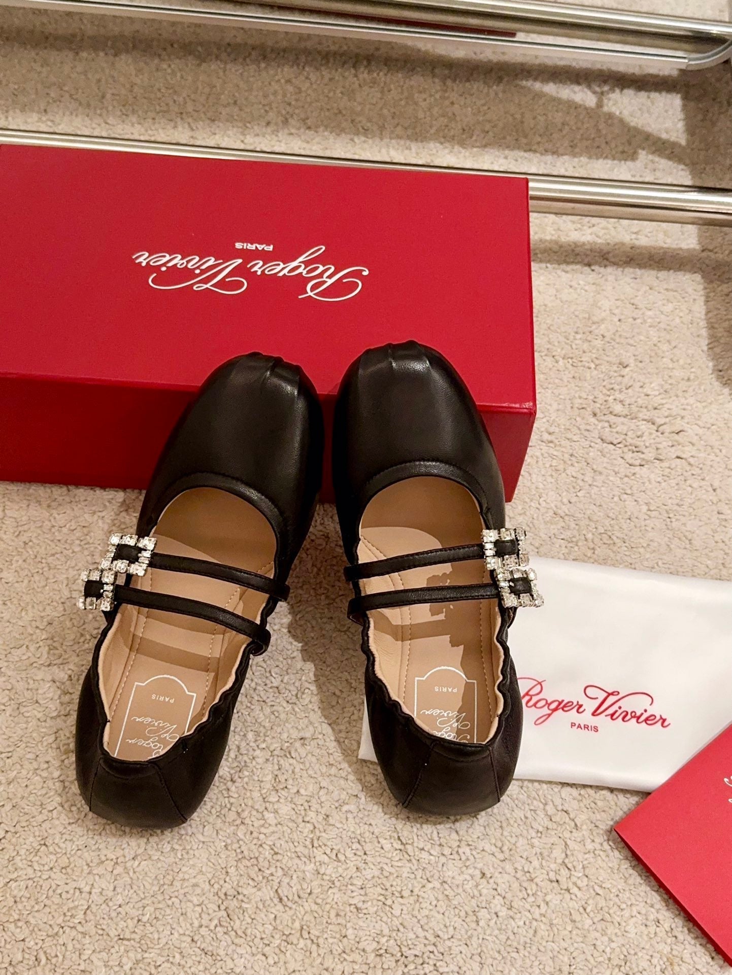 MARY JANES WITH TWO STRAPS IN BLACK SOFT LAMBSKIN - 34