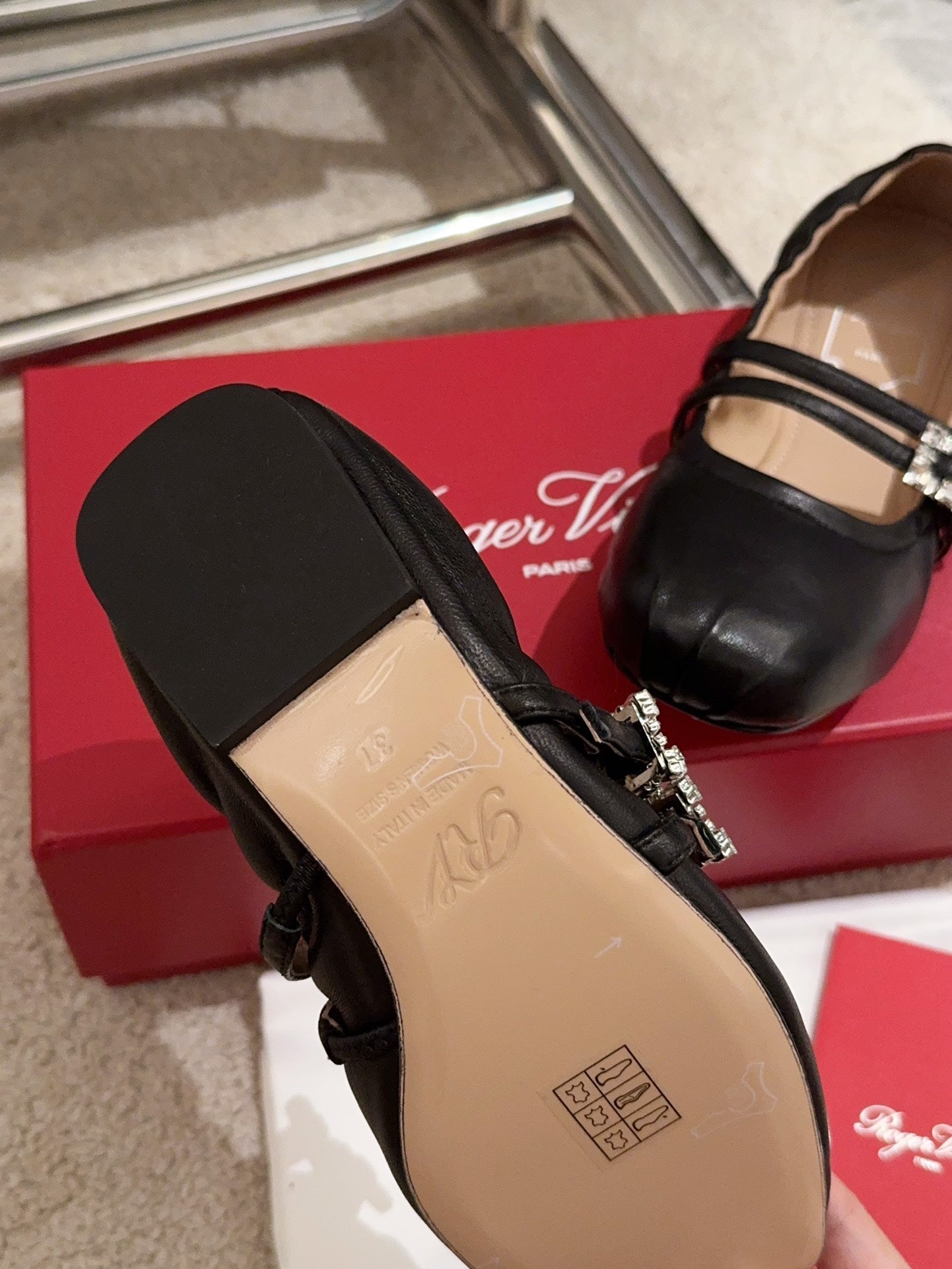 MARY JANES WITH TWO STRAPS IN BLACK SOFT LAMBSKIN - 34