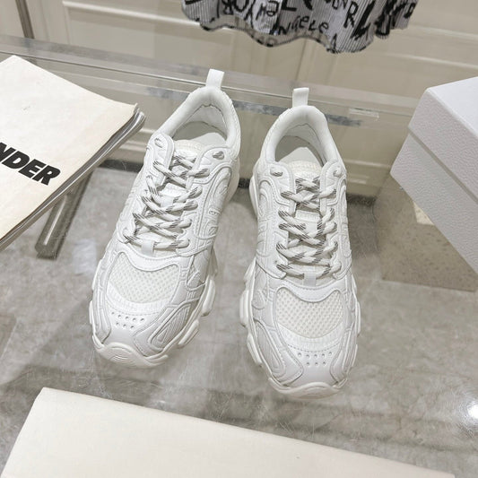 DIOR 25S CHRONO SNEAKER 45MM IN MESH WITH WHITE CALFSKIN - 35