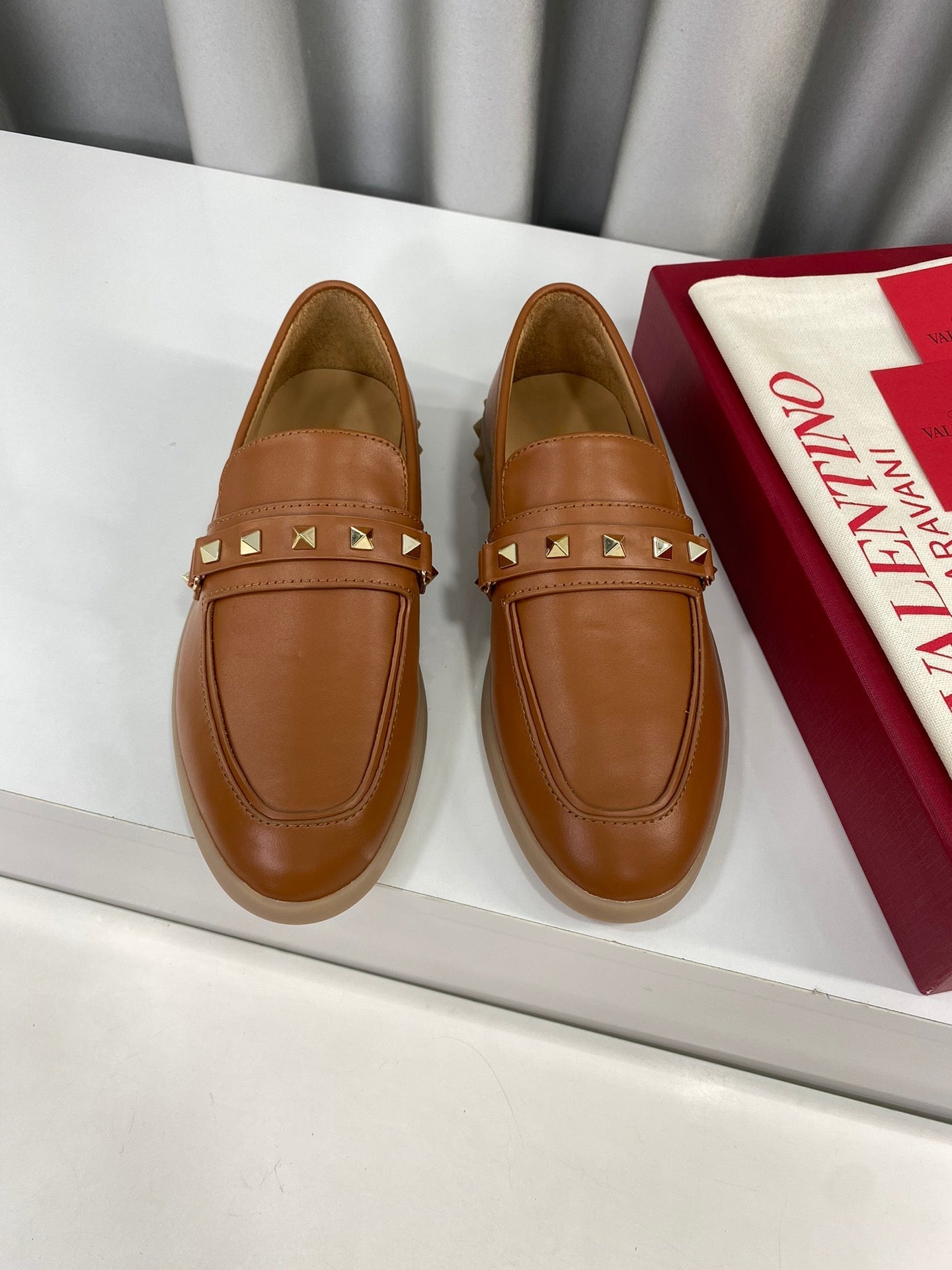 LEISURE FLOWS SPLIT LOAFER IN BRONZE BROWN CALFSKIN - 35