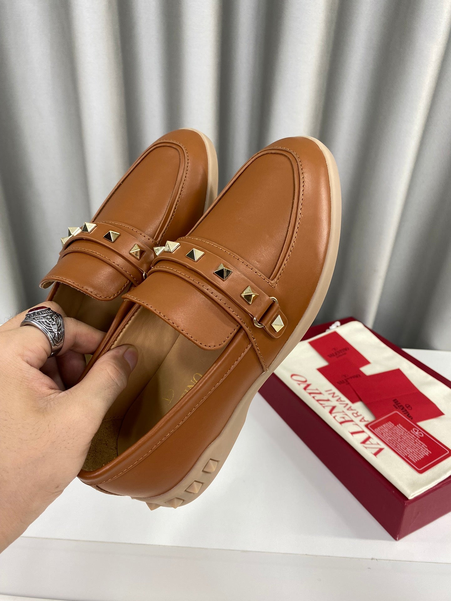 LEISURE FLOWS SPLIT LOAFER IN BRONZE BROWN CALFSKIN - 35