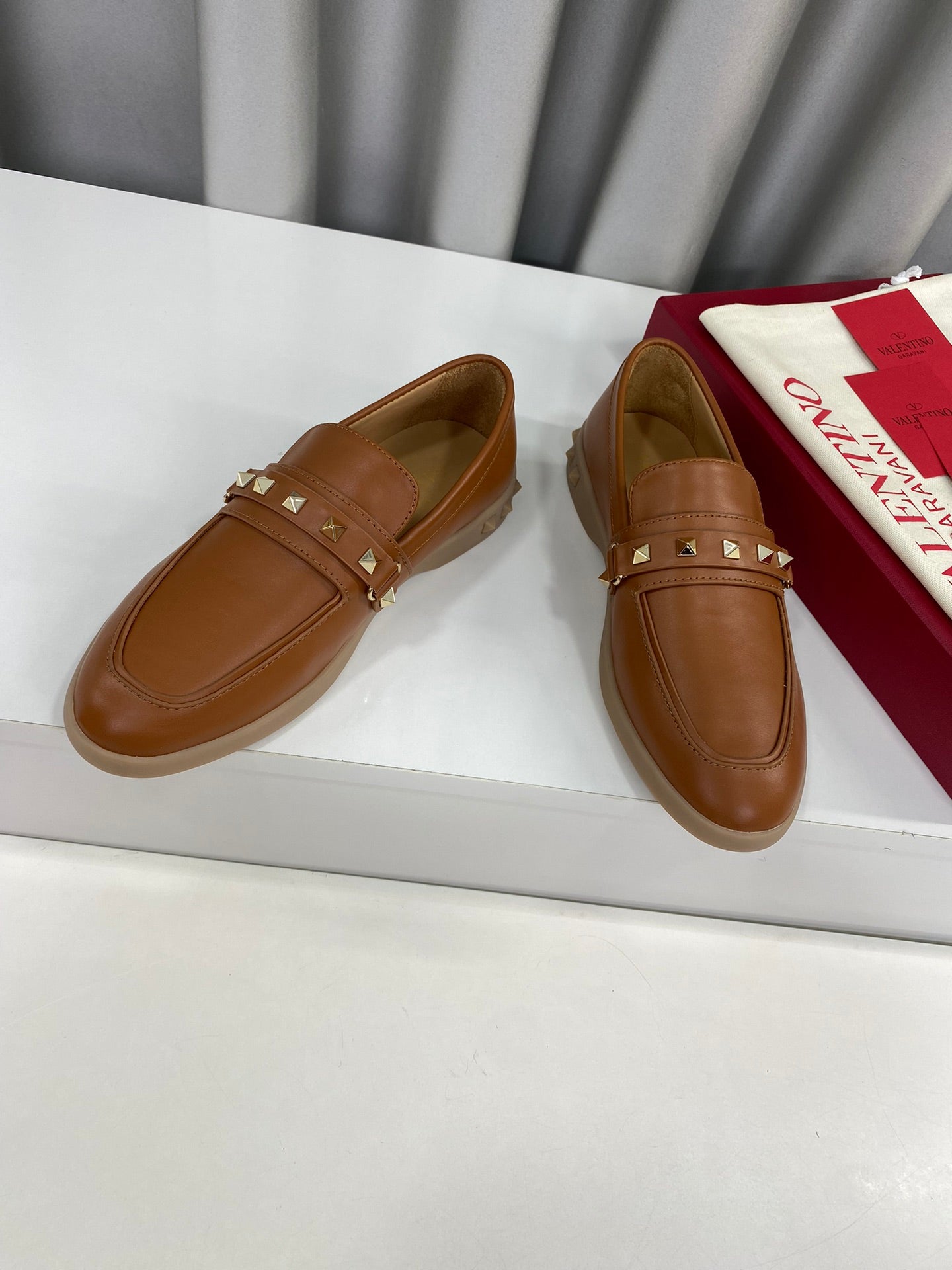 LEISURE FLOWS SPLIT LOAFER IN BRONZE BROWN CALFSKIN - 35