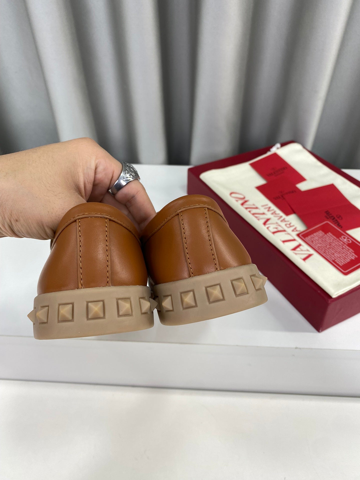 LEISURE FLOWS SPLIT LOAFER IN BRONZE BROWN CALFSKIN - 35