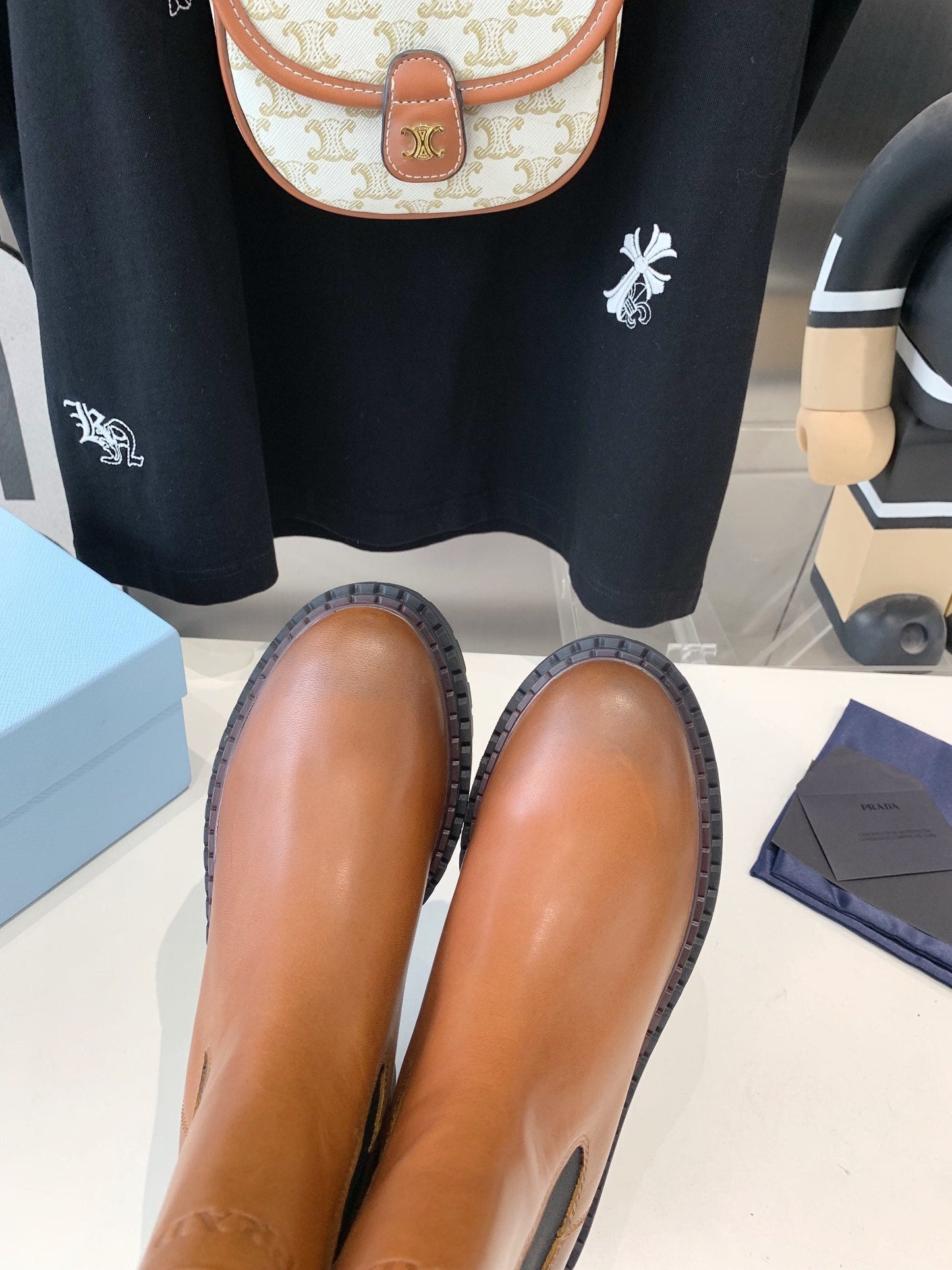 ANKLE BOOTS IN CINNAMON BROWN CALFSKIN - 35