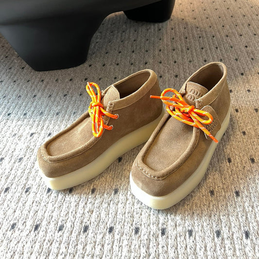 ЧЕРЕВИКИ ЧУККА MIUMIU 26S З КОРИЧНЕВОЇ ЗАМШІ