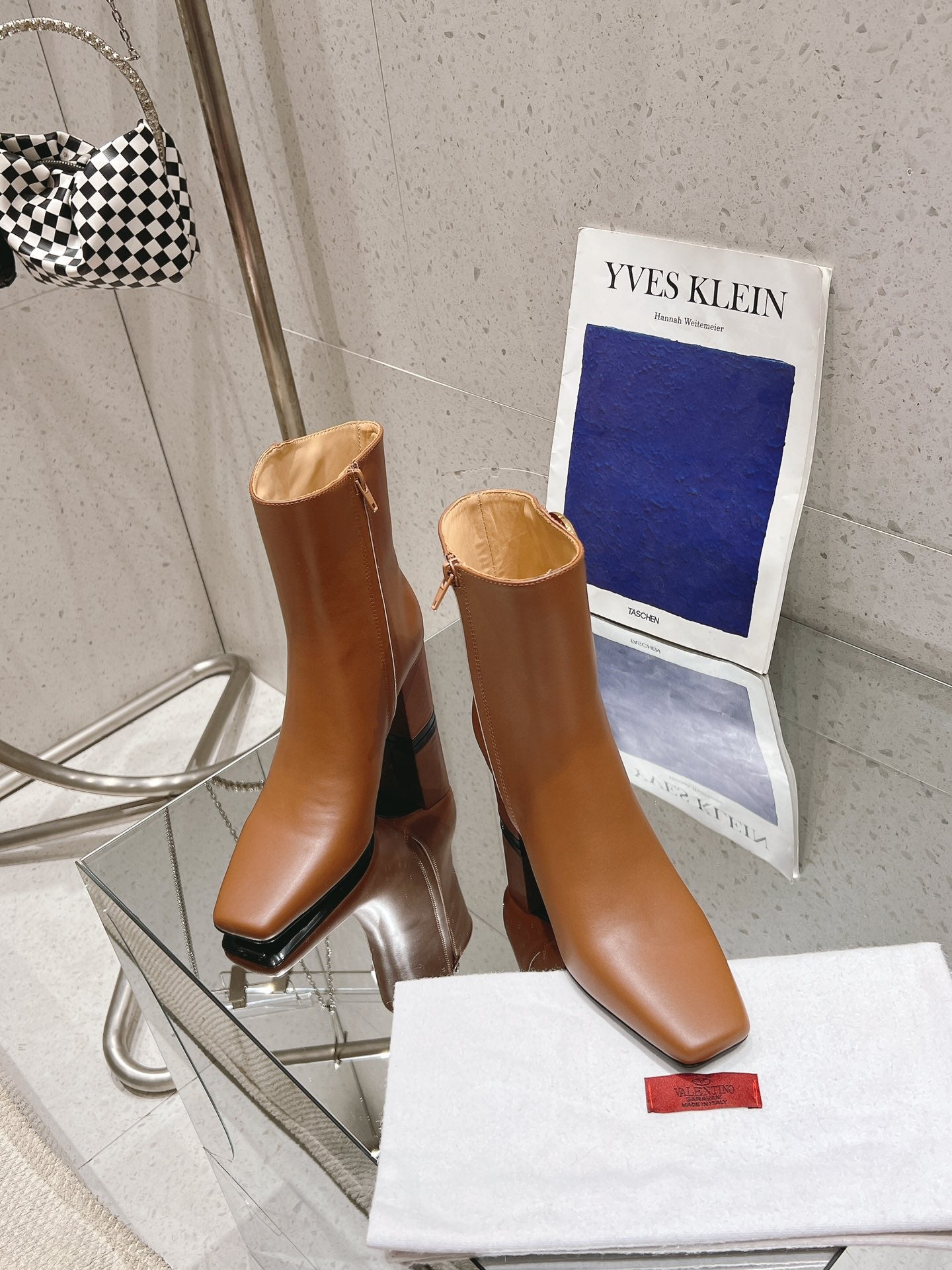 VLOGO THE BOLD EDITION ANKLE BOOT IN BRONZE BROWN CALFSKIN 70MM - 35
