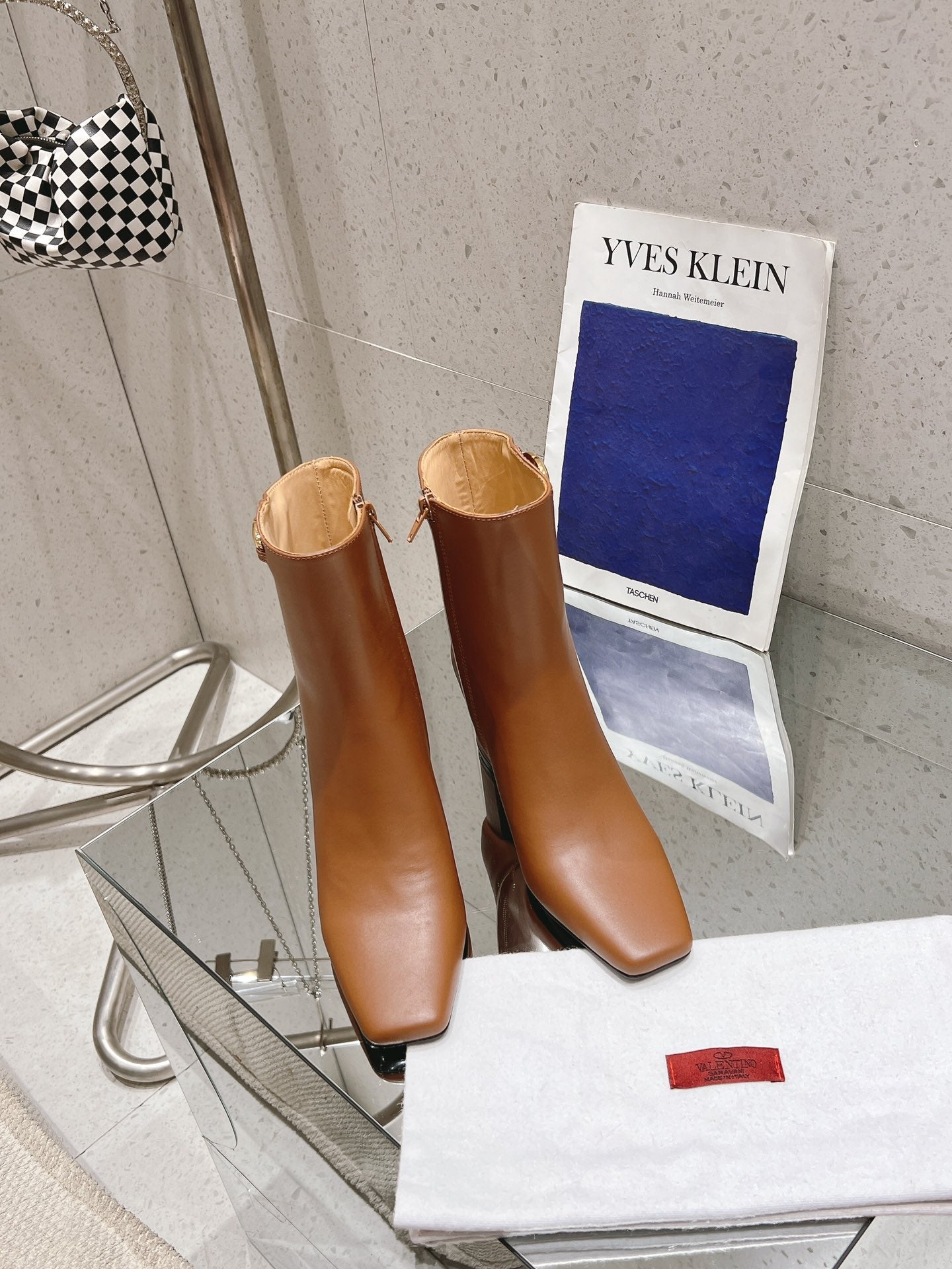 VLOGO THE BOLD EDITION ANKLE BOOT IN BRONZE BROWN CALFSKIN 70MM - 35