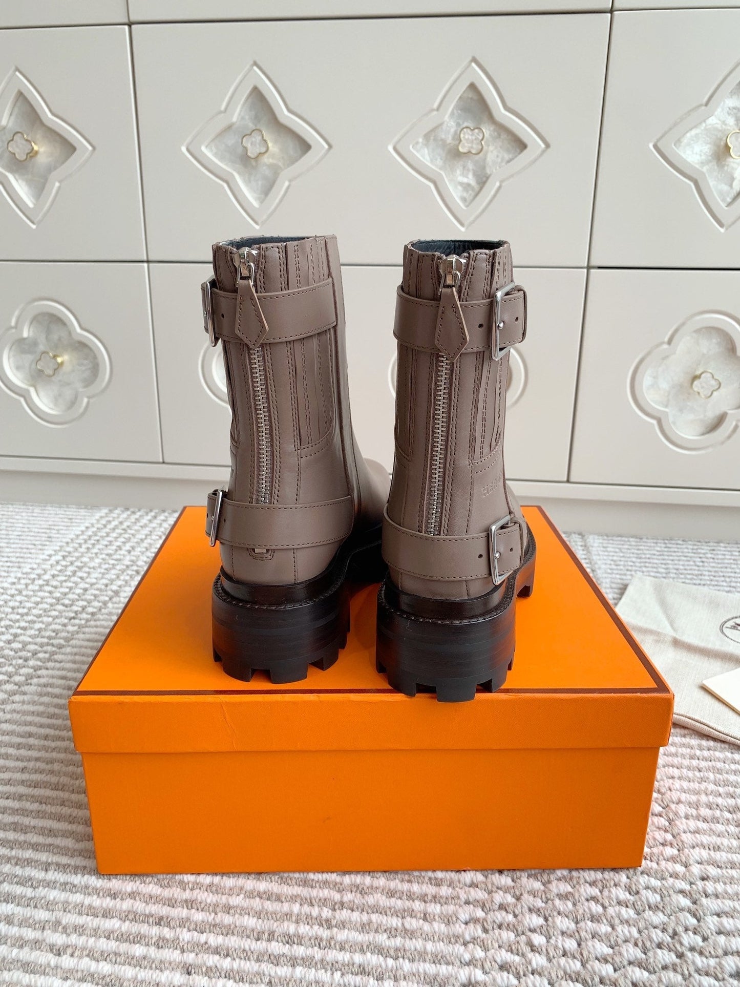 JAIME ANKLE BOOT IN CEDAR BROWN CALFSKIN - 35