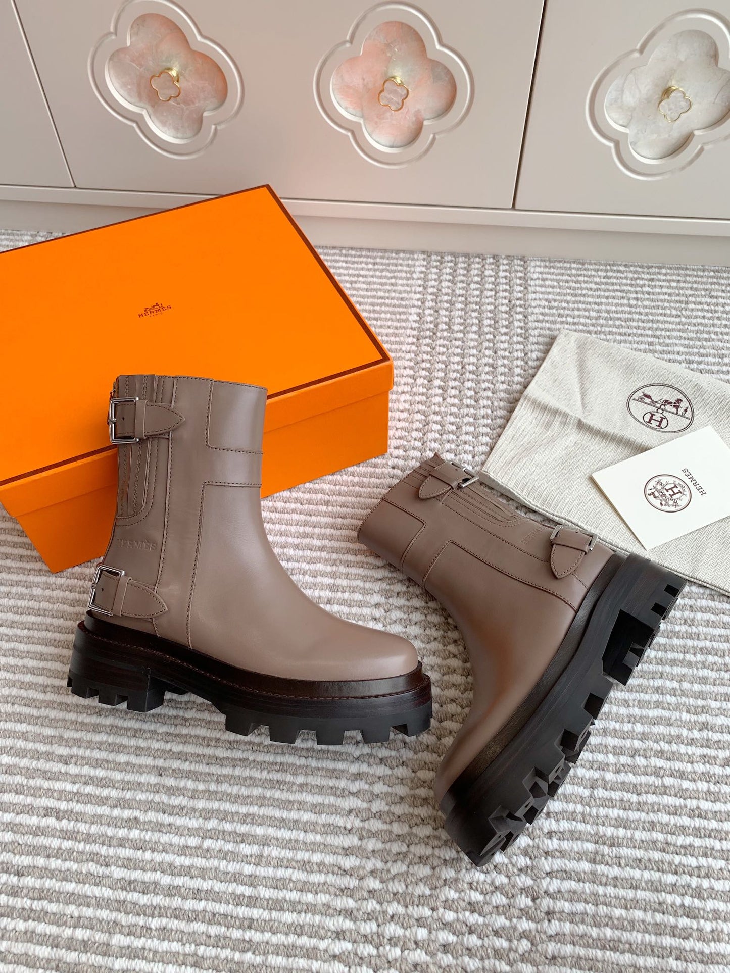 JAIME ANKLE BOOT IN CEDAR BROWN CALFSKIN - 35