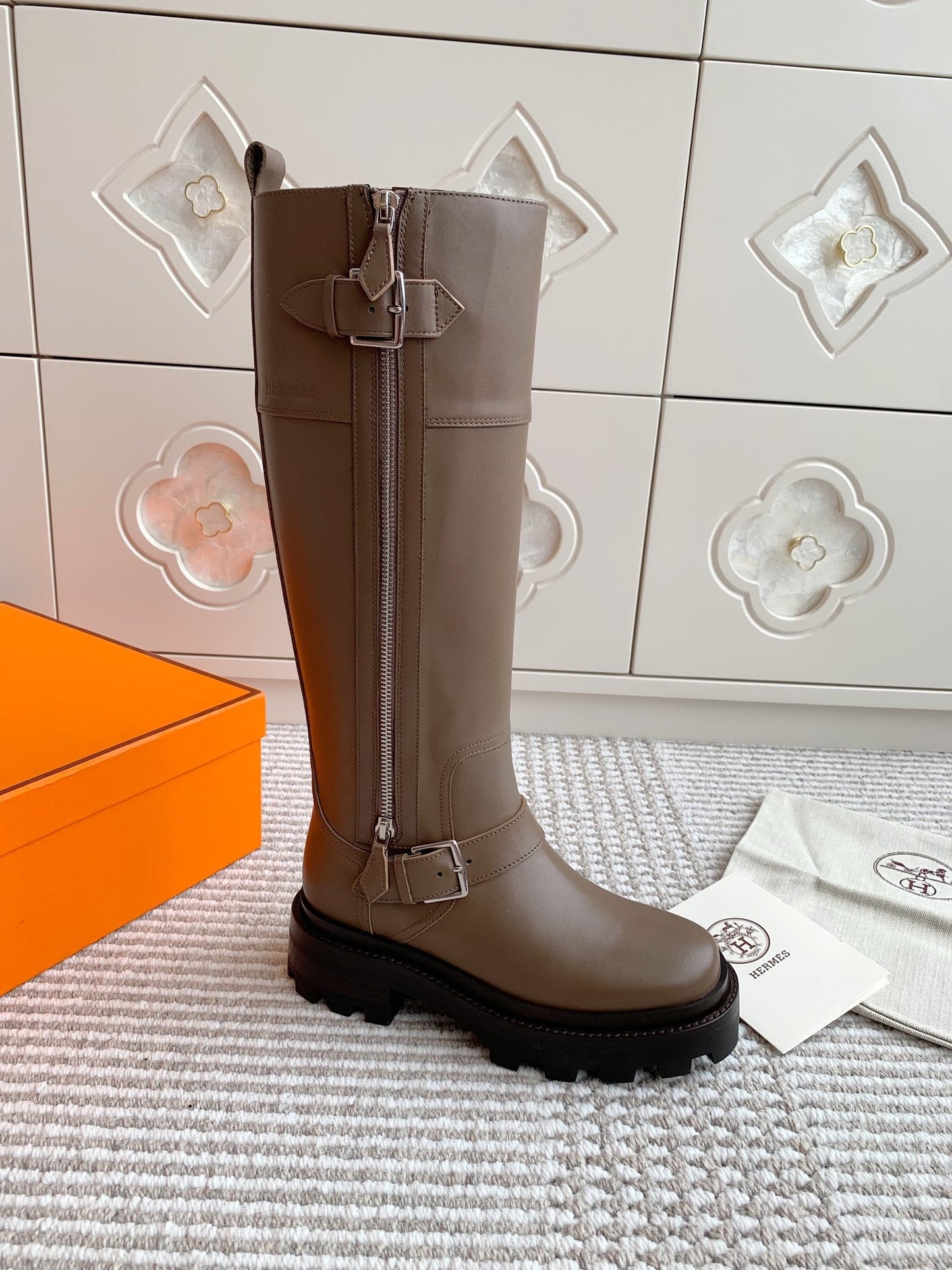 JAIME BOOT IN CEDAR BROWN CALFSKIN - 35