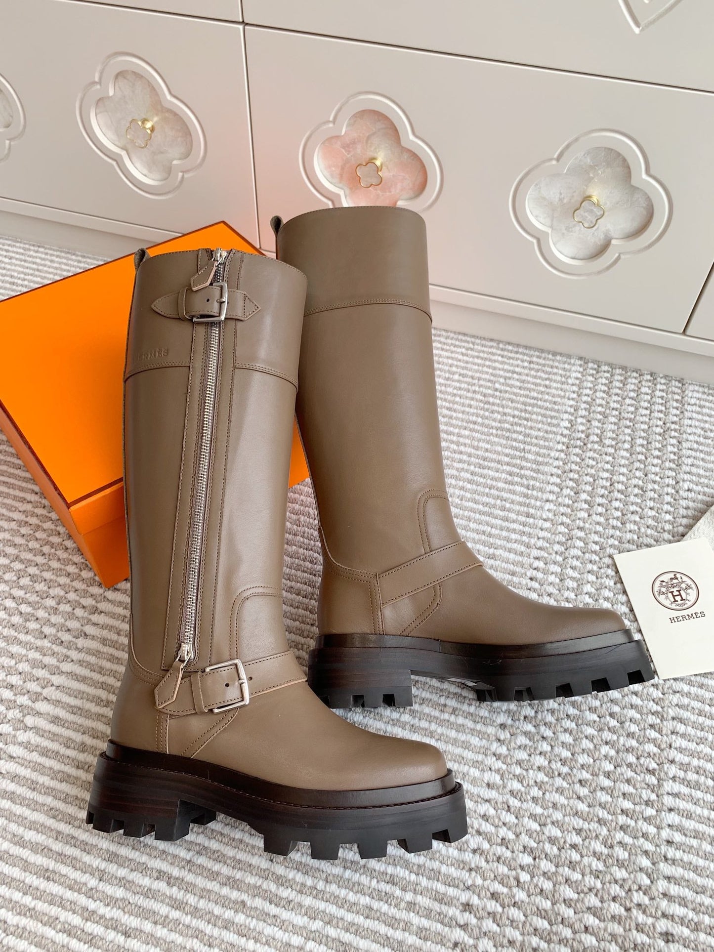 JAIME BOOT IN CEDAR BROWN CALFSKIN - 35