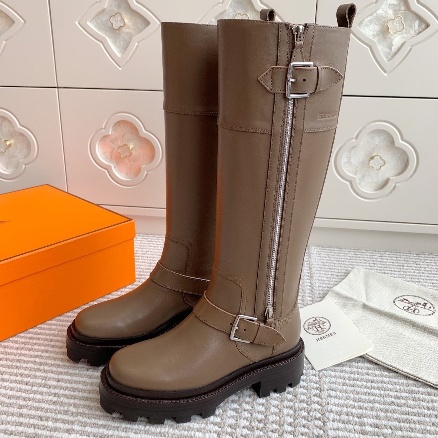 JAIME BOOT IN CEDAR BROWN CALFSKIN - 35