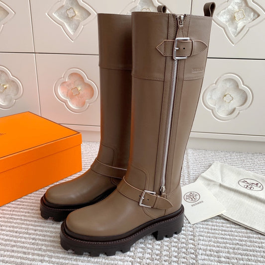 JAIME BOOT IN CEDAR BROWN CALFSKIN - 35