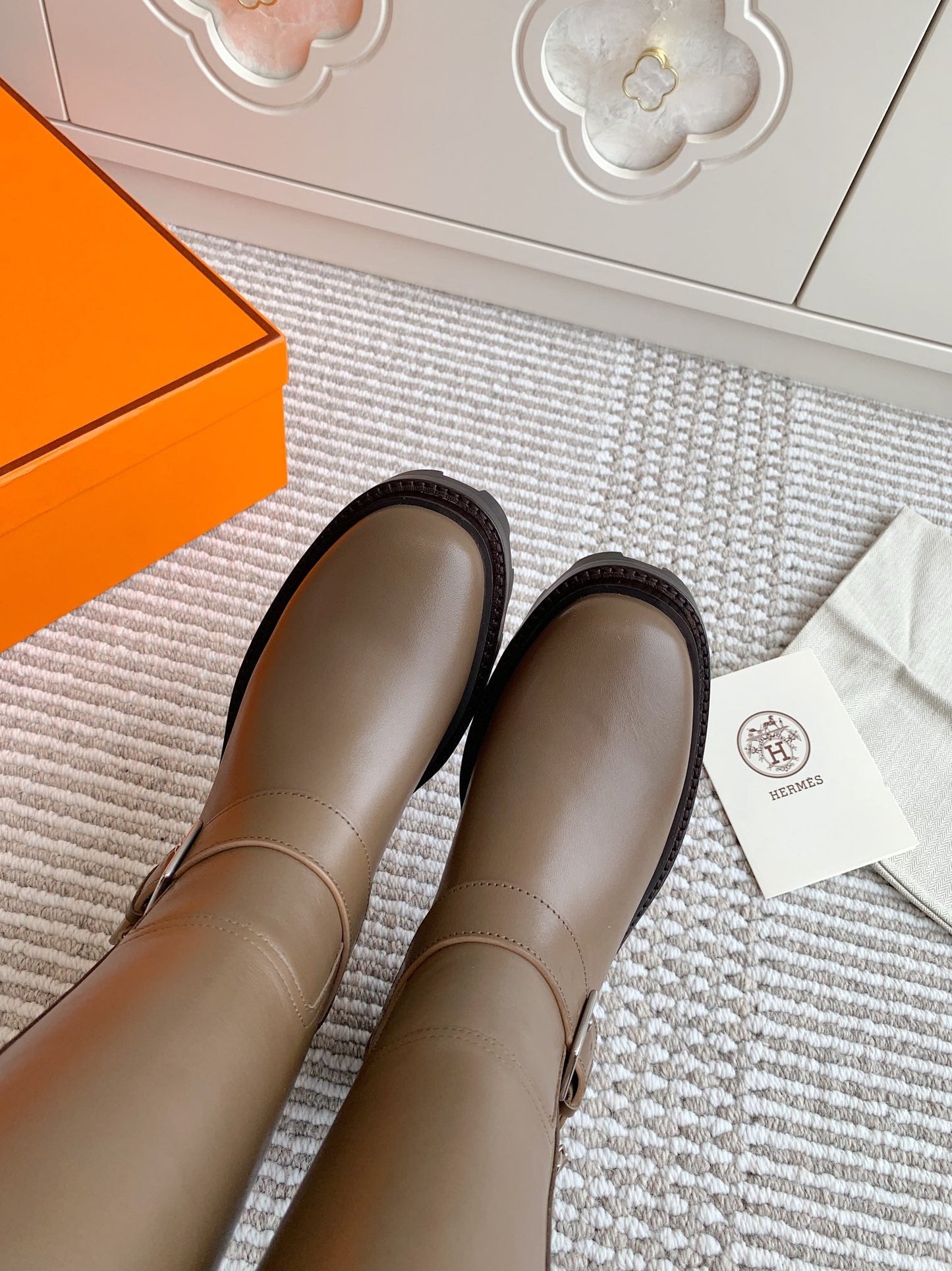 JAIME BOOT IN CEDAR BROWN CALFSKIN - 35