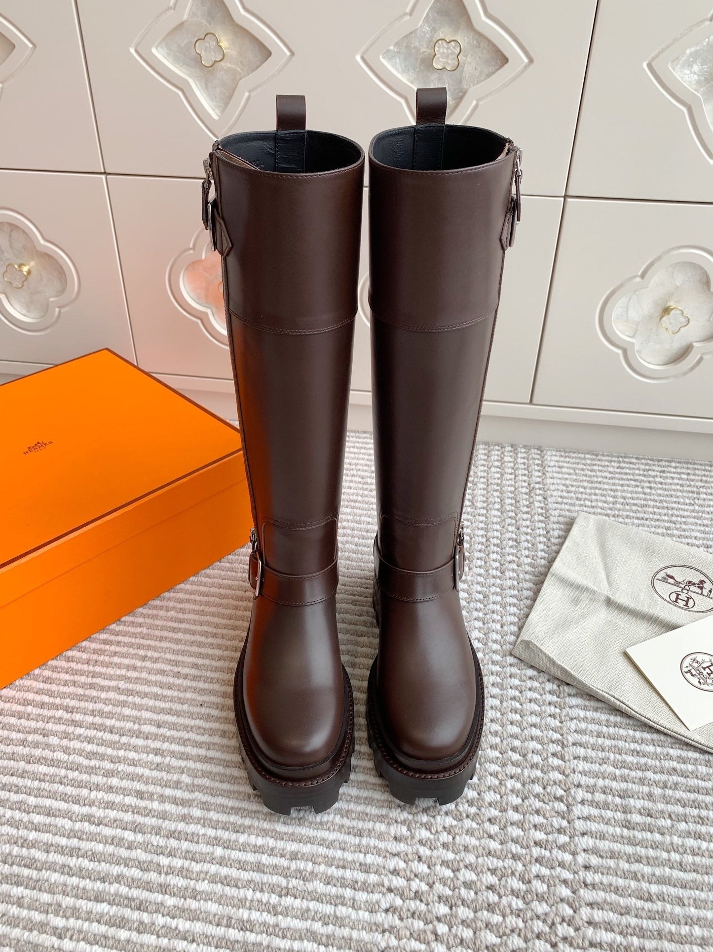 JAIME BOOT IN CHOCOLATE BROWN CALFSKIN - 35