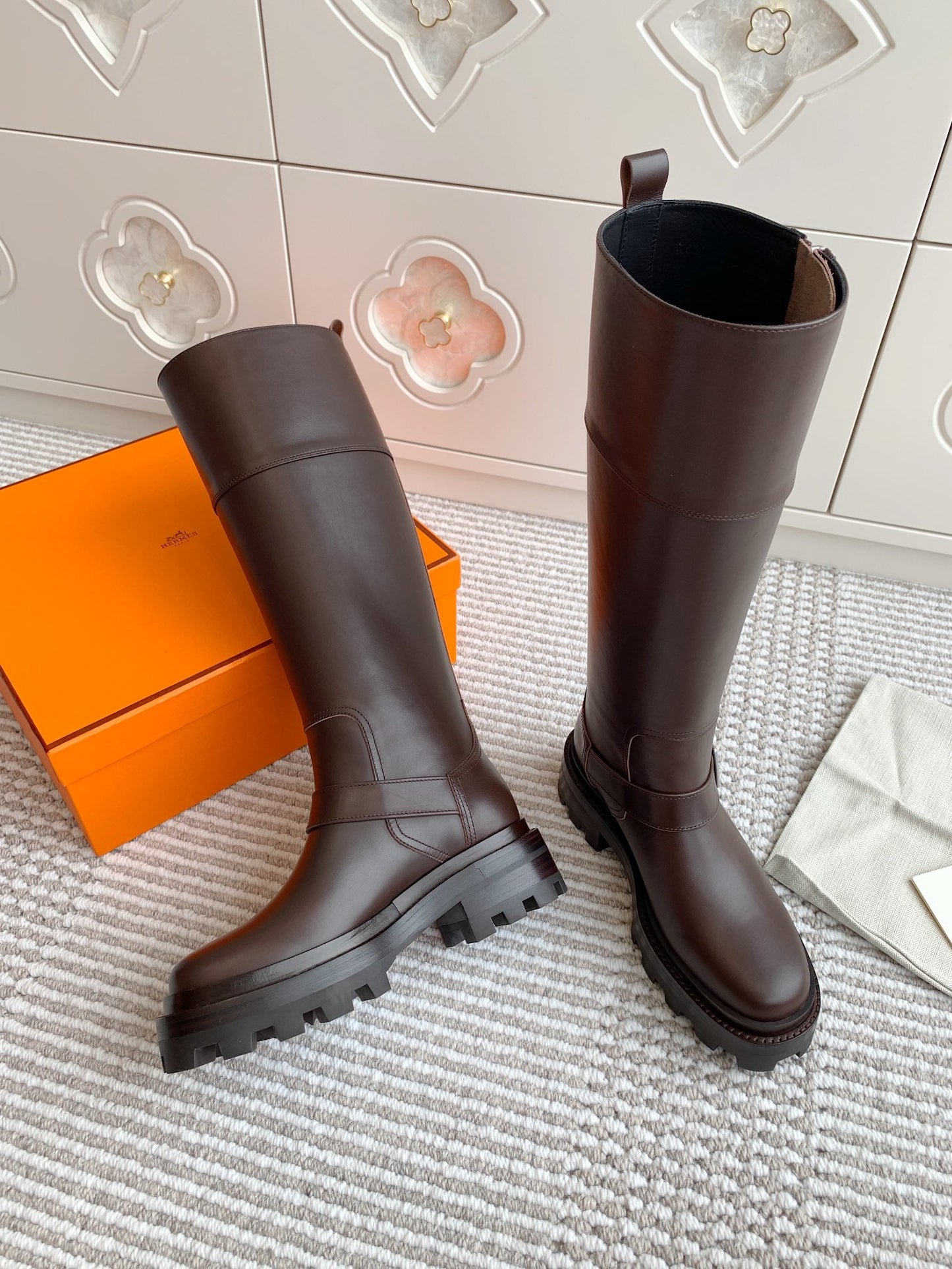 JAIME BOOT IN CHOCOLATE BROWN CALFSKIN - 35