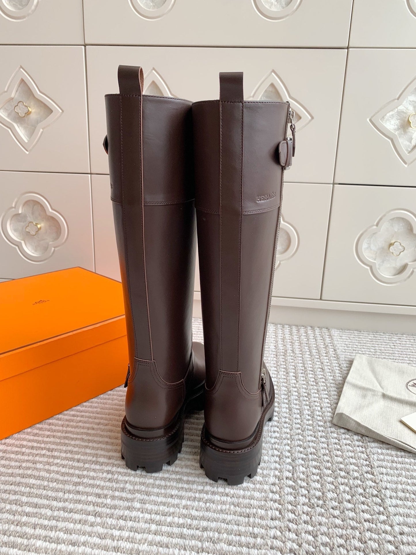 JAIME BOOT IN CHOCOLATE BROWN CALFSKIN - 35