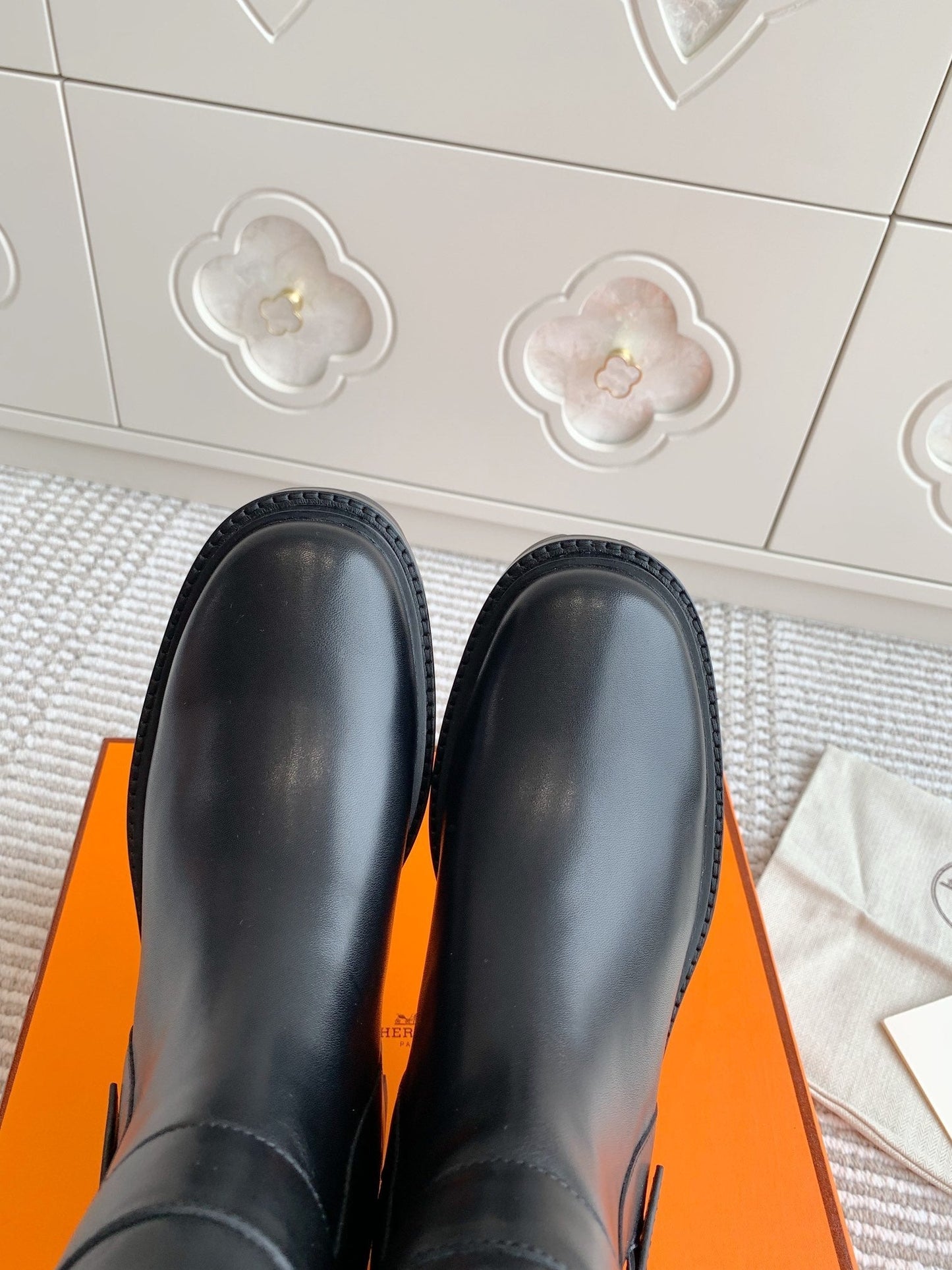 JAIME ANKLE BOOT IN BLACK CALFSKIN - 35