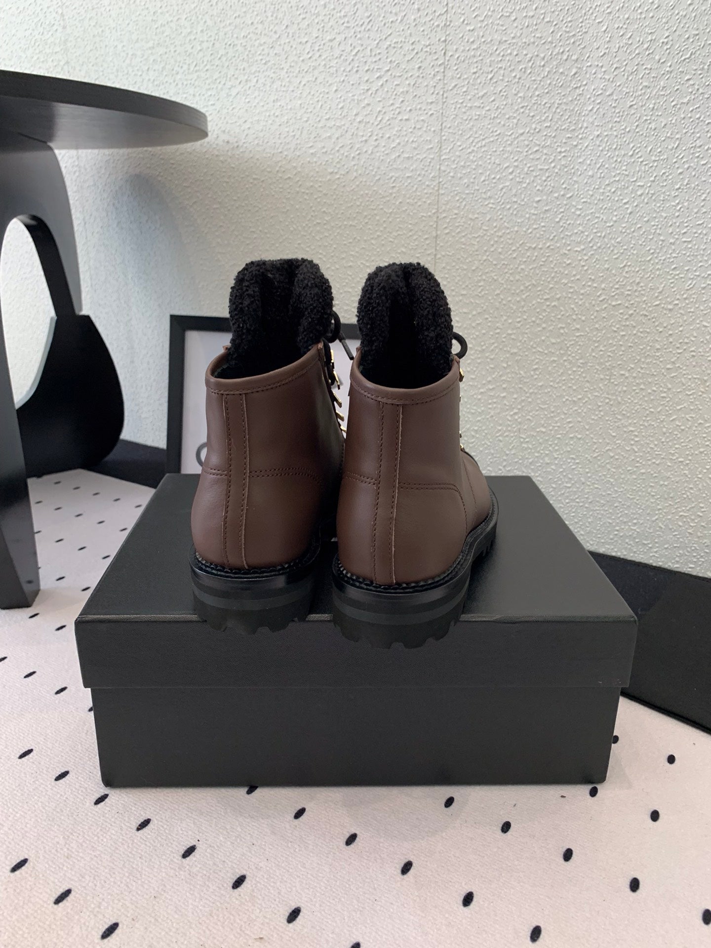 ANKLE BOOTS IN HICKORY BROWN CALFSKIN - 35