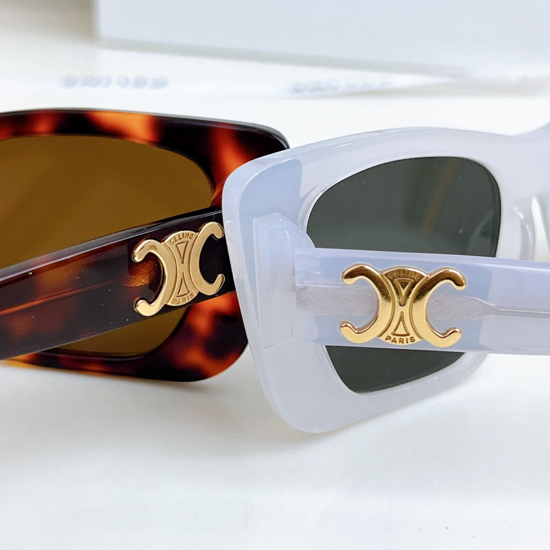 TRIOMPHE SQUARE SUNGLASS CL4S492 IN ACETATE - Havana