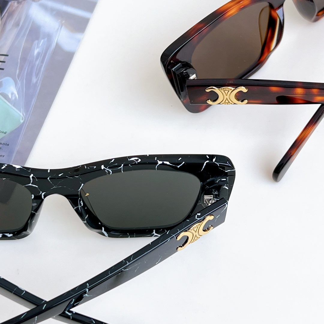 TRIOMPHE SQUARE SUNGLASS CL4S492 IN ACETATE - Havana