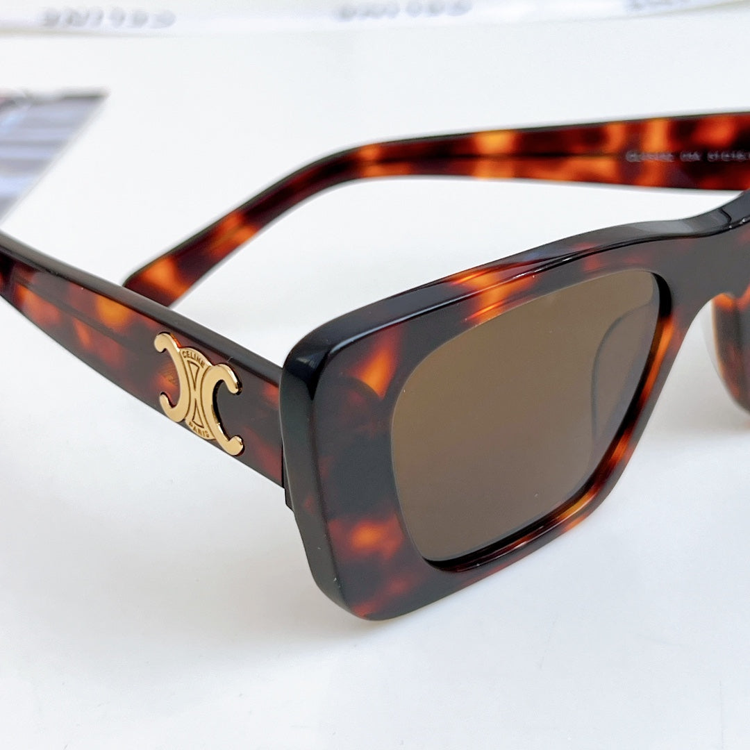 TRIOMPHE SQUARE SUNGLASS CL4S492 IN ACETATE - Havana