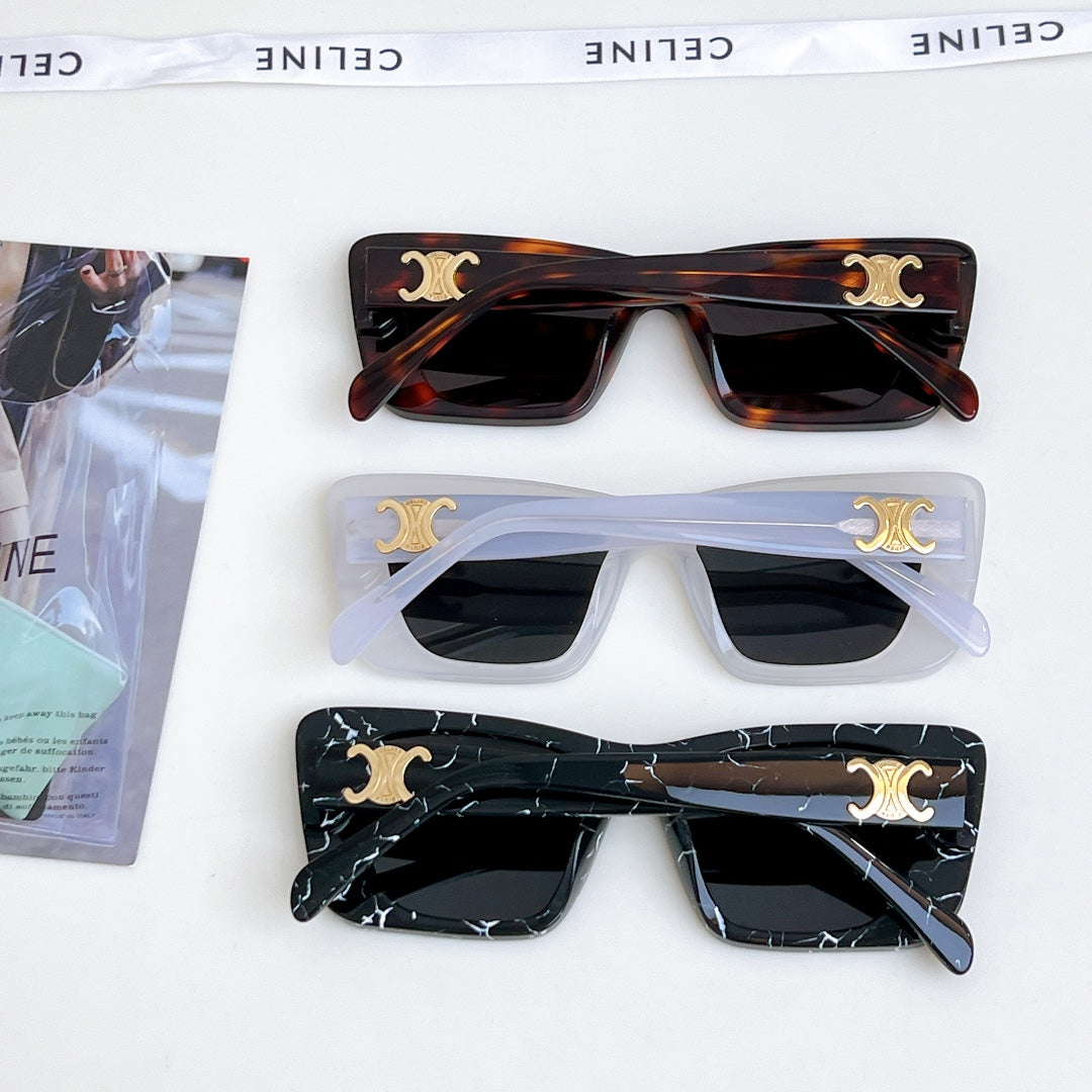 TRIOMPHE SQUARE SUNGLASS CL4S492 IN ACETATE - Havana