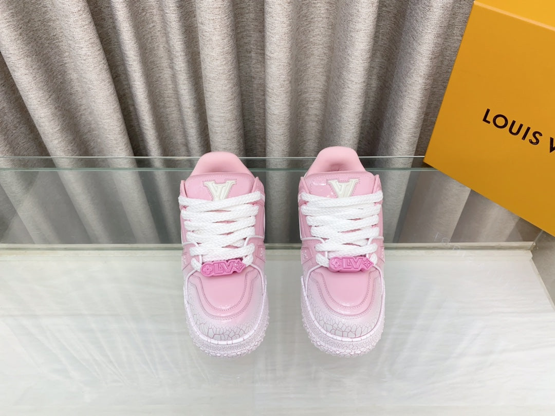 LV TRAINER PANG DING IN BABY PINK CALFSKIN - 35