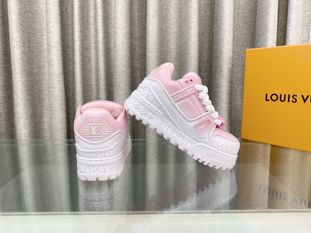 LV TRAINER PANG DING IN BABY PINK CALFSKIN - 35