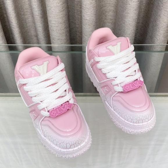 LV TRAINER PANG DING IN BABY PINK CALFSKIN - 35
