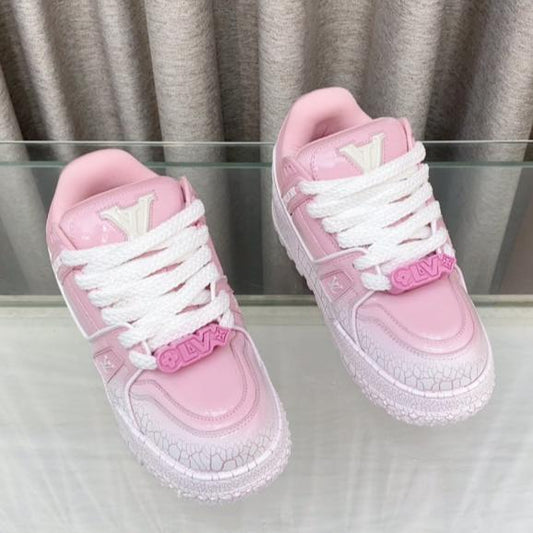 LV TRAINER PANG DING IN BABY PINK CALFSKIN - 35