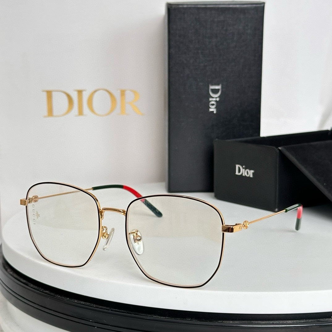 SQUARE FRAME SUNGLASSES GG0396O IN METAL - Gold/ orange