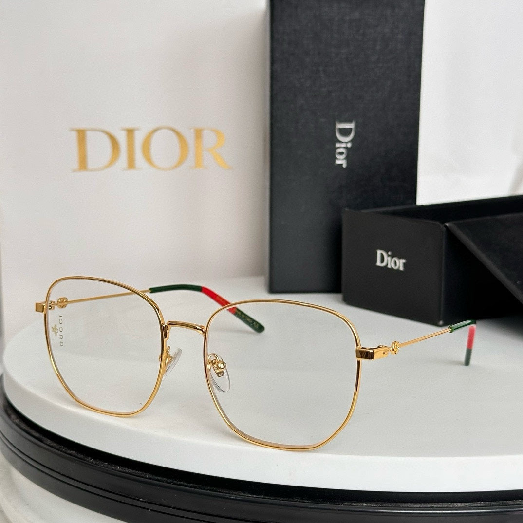 SQUARE FRAME SUNGLASSES GG0396O IN METAL - Gold/ orange