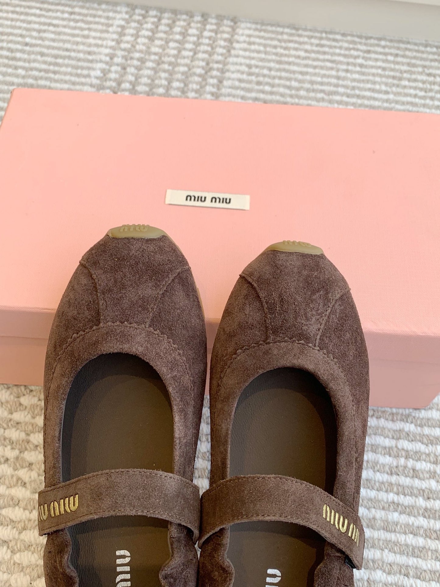 MARY JANE FLATS IN CHOCOLATE SUEDE - 35