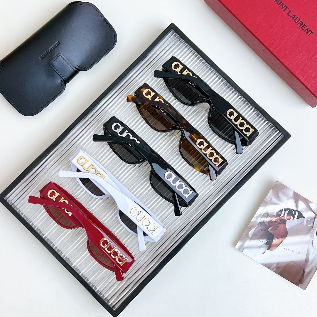 RECTANGULAR FRAME SUNGLASSES GG1771 IN ACETATE - Red