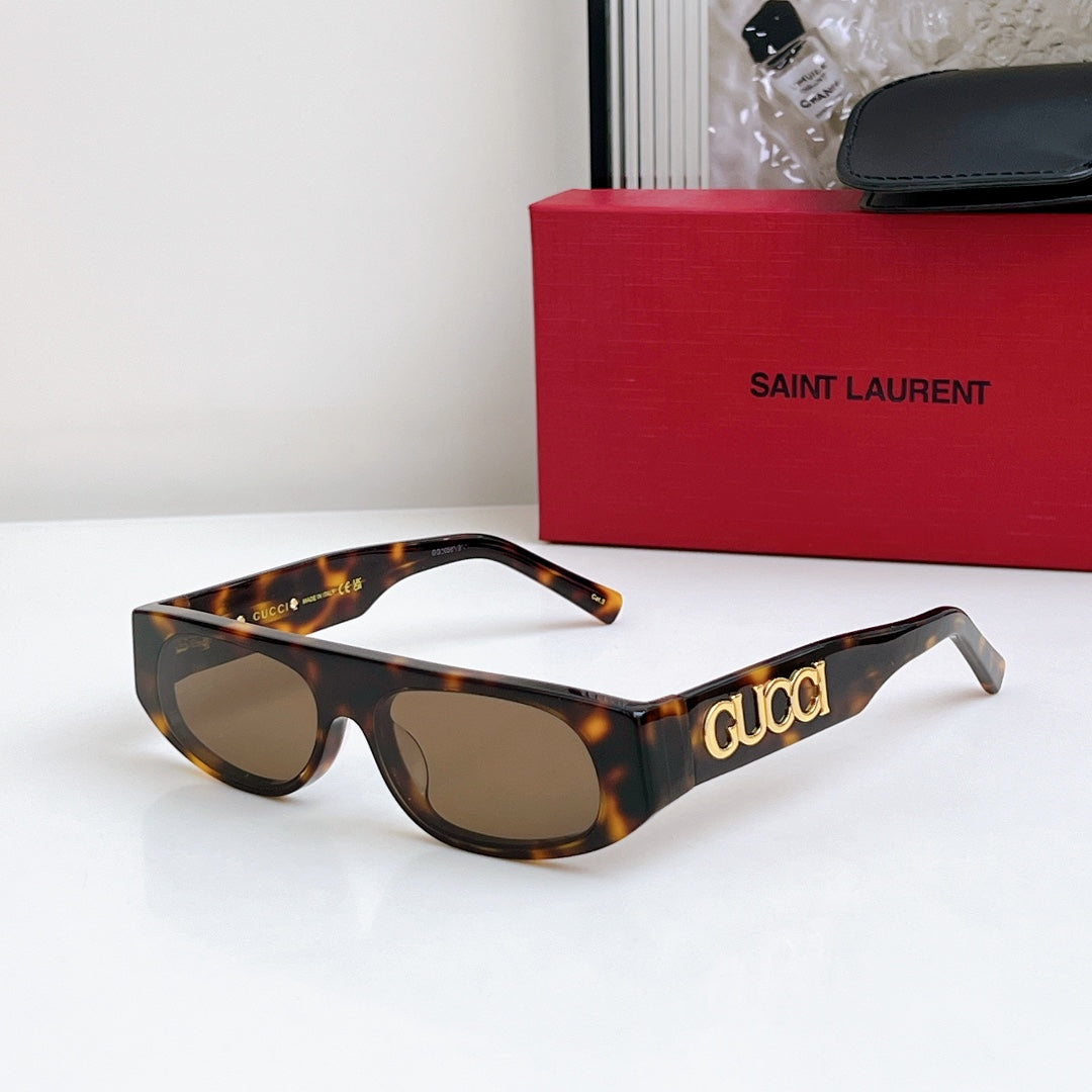 RECTANGULAR FRAME SUNGLASSES GG1771 IN ACETATE - Red