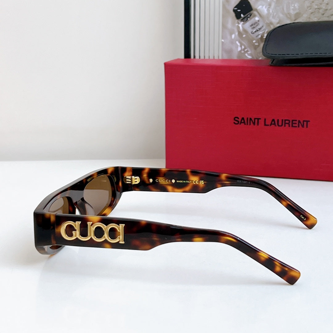 RECTANGULAR FRAME SUNGLASSES GG1771 IN ACETATE - Red