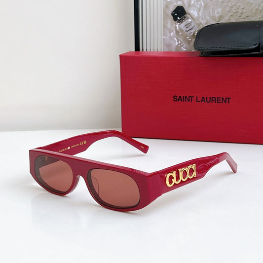 RECTANGULAR FRAME SUNGLASSES GG1771 IN ACETATE - Red