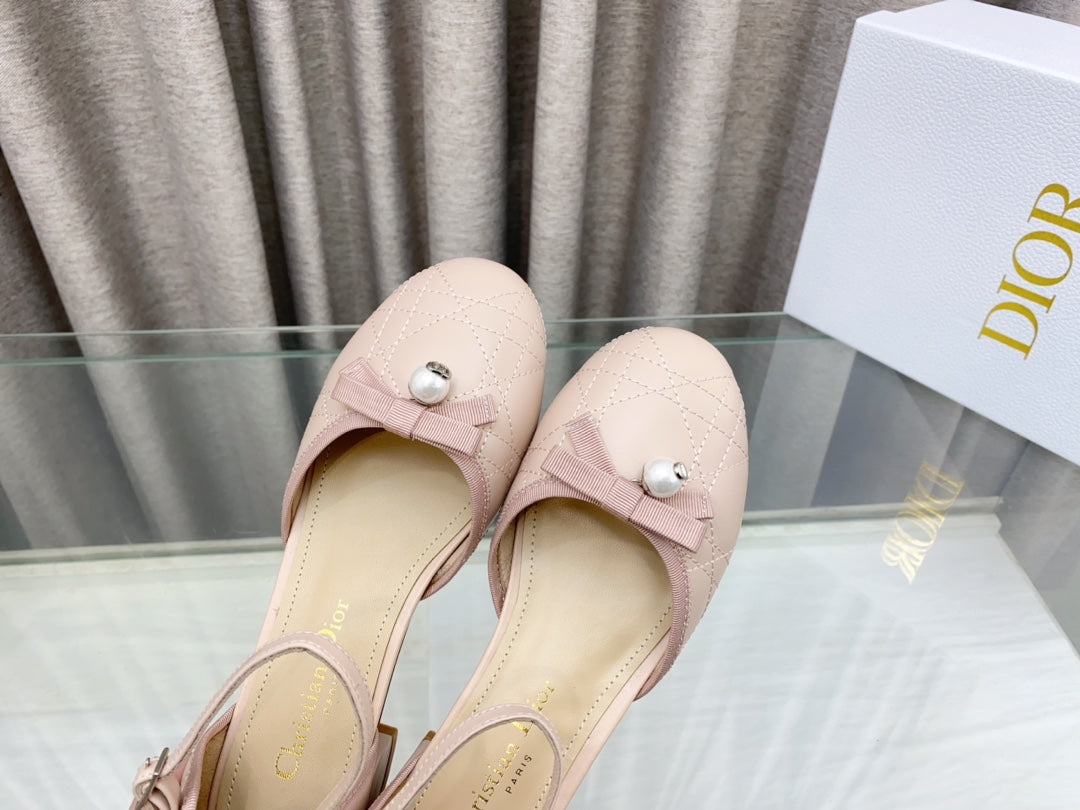 PEARL MARY JANE PUMP IN LIGHT PINK LAMBSKIN 30 MM - 35