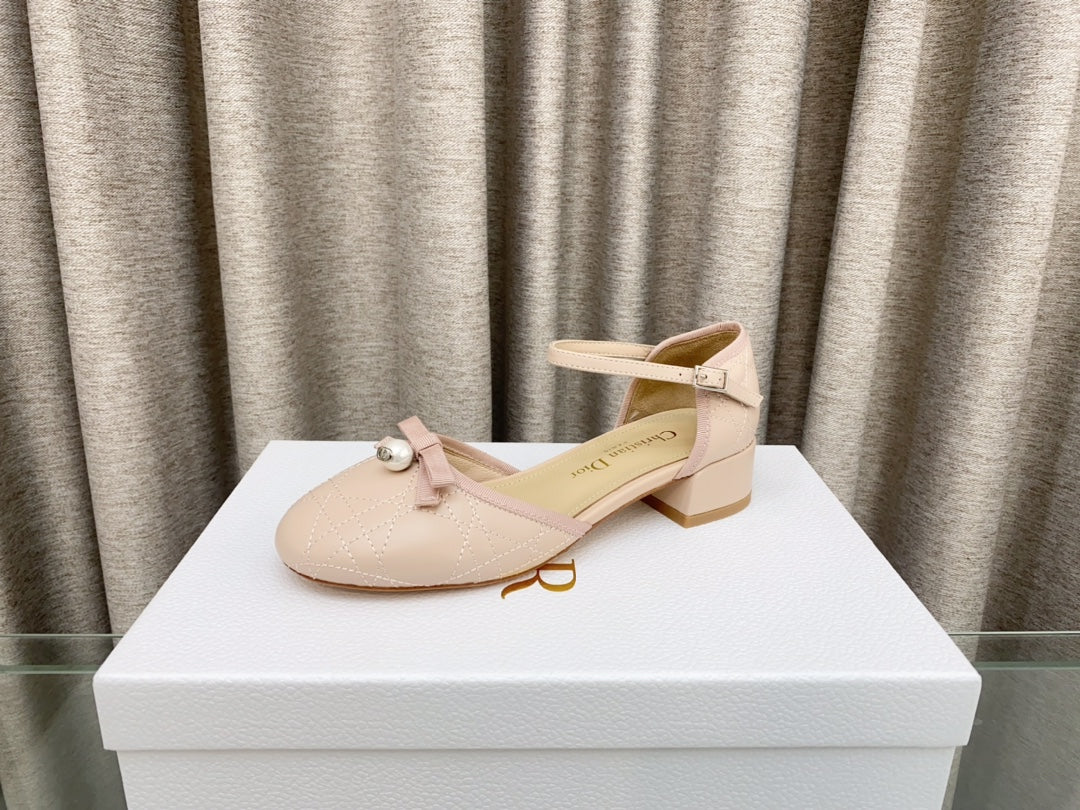 PEARL MARY JANE PUMP IN LIGHT PINK LAMBSKIN 30 MM - 35