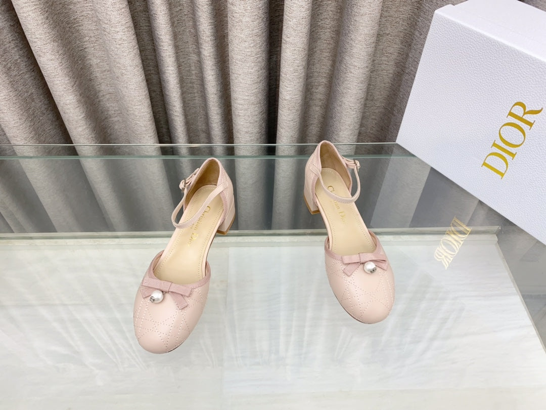 PEARL MARY JANE PUMP IN LIGHT PINK LAMBSKIN 30 MM - 35
