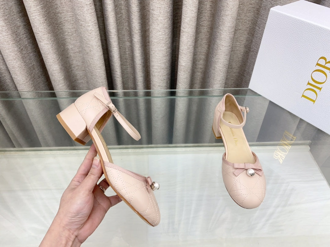 PEARL MARY JANE PUMP IN LIGHT PINK LAMBSKIN 30 MM - 35