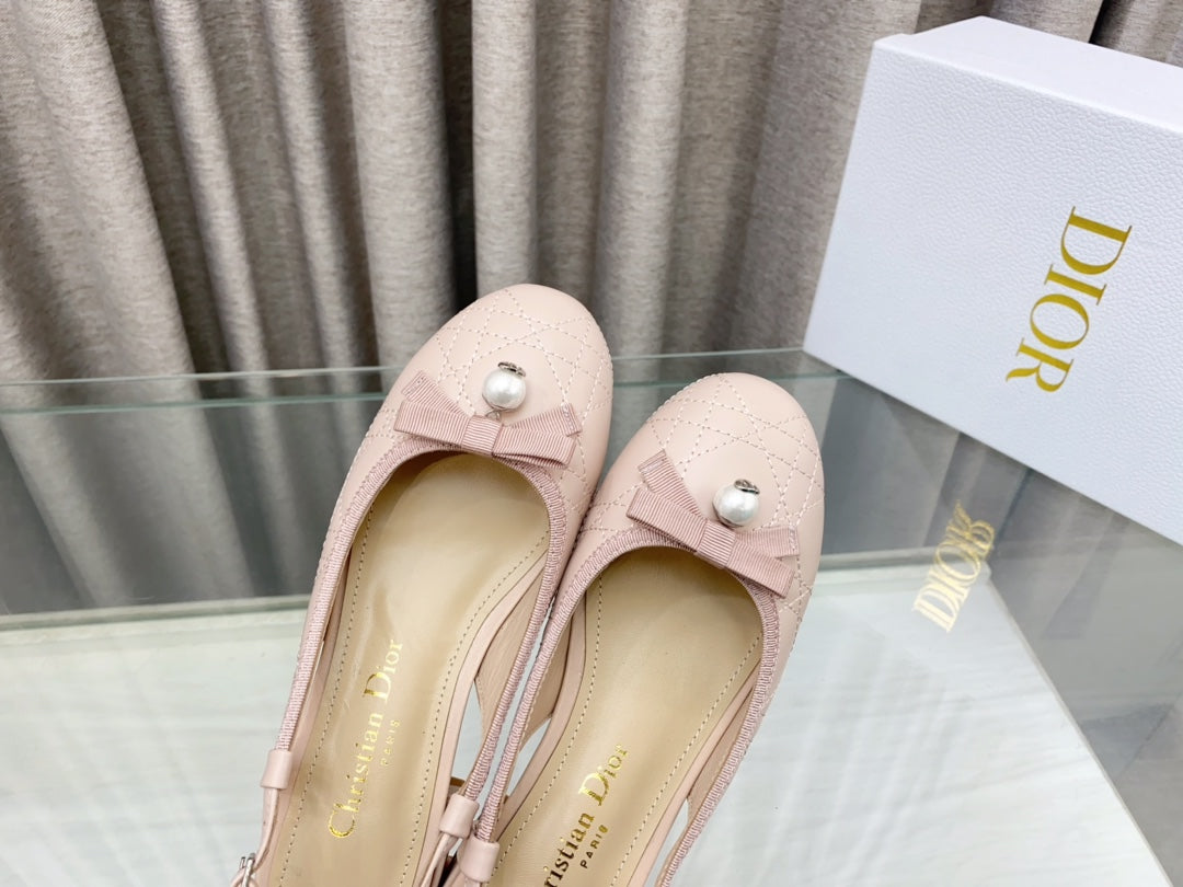 PEARL MARY JANE SLINGBACKS IN LIGHT PINK LAMBSKIN 30 MM - 35